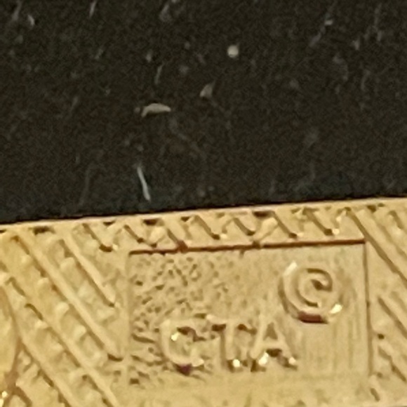 Vintage 1999 signed CTA silver tone red enamel candy cane lapel pin brooch - Picture 6 of 13